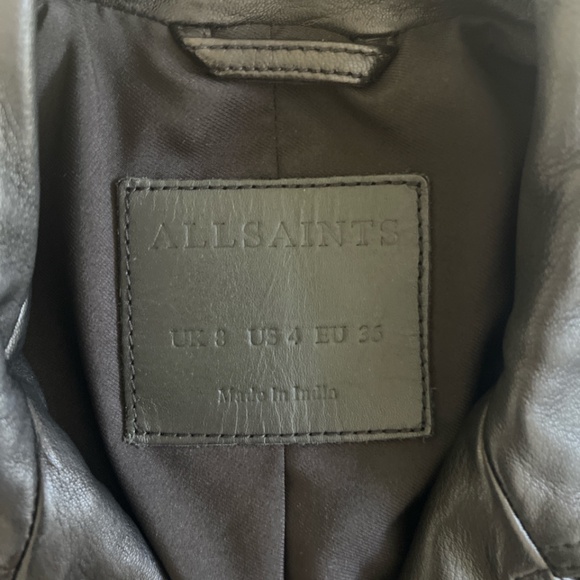 NWOT- All Saints Leather Jacket - Picture 2 of 7